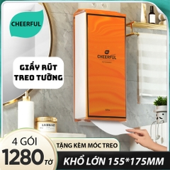 Khăn giấy vệ sinh rút treo tường đa năng NTR1688 /  Cheerfful (giá bán là 1 gói, thùng nguyên 4 gói)