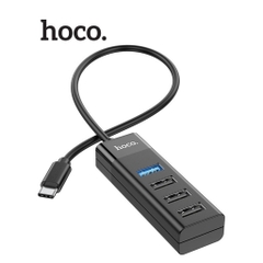 Cáp chuyển cổng Type-C HOCO HB25 {for Type-C} ra usb 3.0 vs 3 usb 2.0 (hub usb) chính hãng [BH 1 năm]