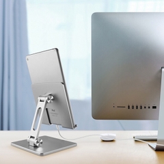 Giá đỡ điện thoại, ipad xoay 180 độ , xếp gọn DESKTOP METAL HOLDER FOR TABLET mã 143 [BH: None]