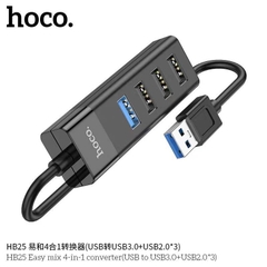 Cáp chuyển cổng USB HOCO HB25 {For USB-A} ra usb 3.0 vs 3 usb 2.0 (hub usb) chính hãng [BH 1 năm]