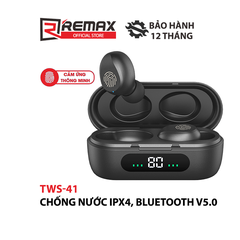 Tai nghe bluetooth REMAX TWS-41 kiểu dáng airpods có đế sạc chính hãng [BH 1 năm]