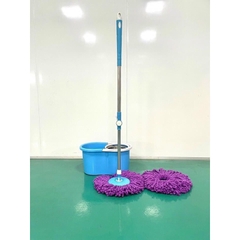 Thùng lau nhà lõi kim loại CoCo Home Dual Bucket Spin Mop (hộp trắng xám) [BH: None]