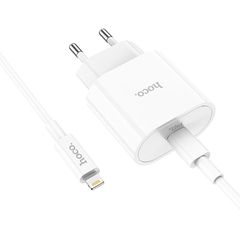 Bộ sạc nhanh 20W Hoco C94A (c-l) PD kèm cáp Type C ra iPhone Lightning, cóc 1 cổng type-c chính hãng [BH 1 năm]