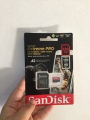 Thẻ nhớ Micro SD Sandisk Ext PRO A2 128GB Full box, read 170Mb/s (Dùng quay 4K) (đặt trước 30ph) g#lau3.k0#+m525