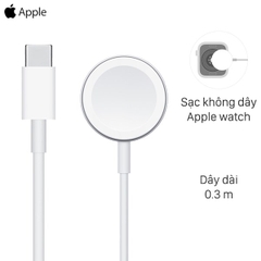 Cáp sạc nhanh Apple Watch MagSafe 1m đế sạc không dây cổng Type-C full box (cho đồng hồ thông minh) [BH 3 tháng]