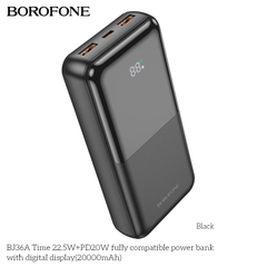 Pin sạc nhanh 22.5W Borofone BJ36A 20.000mAh dự phòng chính hãng [BH 1 NĂM]