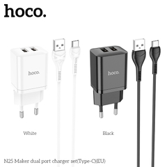 Bộ sạc Hoco N25 Type-C 2U chính hãng [BH 1 năm]