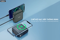 Pin sạc nhanh 18W sạc không dây REMAX RPP-145 10.000mAh PD QC3.0 kèm cáp liền pin chính hãng cho iPhone 11 12 13 [BH 1 năm]