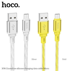 Cáp sạc nhanh HOCO X98 usb ra micro samsung truyền dữ liệu silicone chính hãng [BH 1 NĂM]