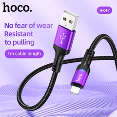 Cáp sạc nhanh iP 3A Hoco HK47 1M có đèn led báo sạc (usb ra iphone lightning 1 mét) chính hãng [BH 1 NĂM]