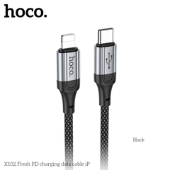 Cáp sạc dây dù Hoco X102 (c-l) Type C ra iPhone Lightning 2.4A chính hãng [BH 1 năm]