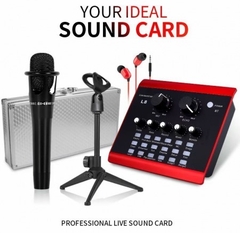 Micro đa năng không dây thu âm L8 kèm Soundcard nguyên bộ VA LI combo livestream [BH: 3 tháng]