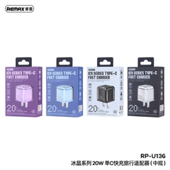 Cóc sạc nhanh 20w Remax RP-U136 1 cổng Type C chính hãng [BH: 1 năm]