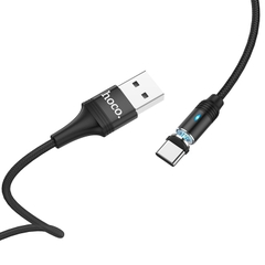 Cáp sạc từ sạc nhanh Hoco U76 usb ra Type C 1.2M hít nam châm, tự ngắt khi sạc đầy pin hàng chính hãng [BH 1 năm]