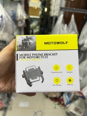 Chân kẹp điện thoại đa năng MOTOWOLF xoay 360 độ trên xe máy giá đỡ bằng nhôm cao cấp