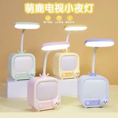 Đèn học để bàn hình thú kiểu dáng Tivi mini cute [BH: Test]