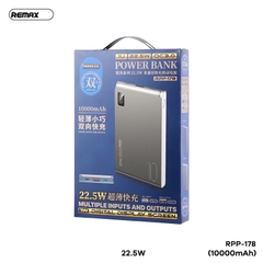 Pin sạc nhanh 22.5W REMAX RPP-178 10.000mAh siêu nhỏ gọn dự phòng PD QC3.0 chính hãng [BH 1 năm]