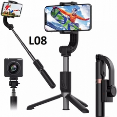 Giá đỡ Gậy Chống Rung Điện Tử Gimbal Stabilizer L08 / Q08 Selfie Quay Phim Tự Sướng Kiêm Giá Đỡ Tripods 3 Chân Có Bluetooth [BH 1 tuần]