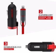 Cóc sạc xe hơi Genai CC10 1 cổng usb kèm dây sạc Samsung Type C liền cóc chính hãng [BH 3 tháng]