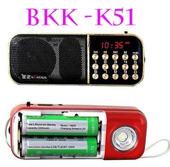 Loa nghe pháp BKK k51 2 pin xanh, nghe nhạc - nghe kinh -  khe gắn thẻ nhớ - fm chính hãng [BH 6 tháng]