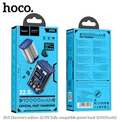 Pin sạc nhanh 22.5w HOCO J105 10.000mAh trong suốt lộ mạch QC3.0 PD 20w sạc dự phòng chính hãng [BH 1 năm]