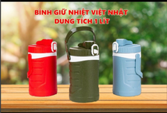 Bình Ca giữ nhiệt Việt Nhật có nắp đậy, quai xách 1000ml [BH: NONE]