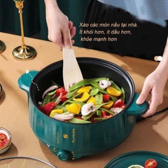 Nồi lẩu điện 28cm ELECTRIC COOKER POT SHANBAN 2 tầng kèm khay hấp [BH 1 tháng]