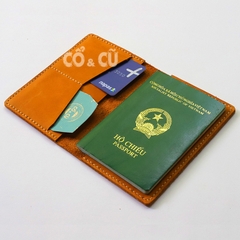 Bóp ví da 5 ngăn đựng hộ chiếu passport, cccd, cmnd, thẻ atm, đựng giấy tờ nhiều màu