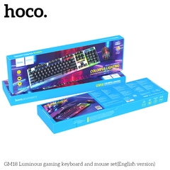 Combo bàn phím chuột có dây HOCO GM18 có đèn led dạ quang chuyên game chính hãng [BH 1 NĂM]