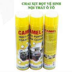 Chai xịt tẩy vệ sinh nội thất ô tô, xe hơi Camel chính hãng có đầu chùi loại 1