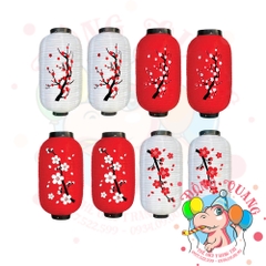 Lồng đèn Nhật Bản vải trụ Hoa Anh Đào (cặp)