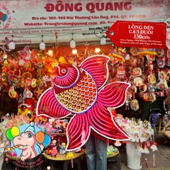 Đèn Trung thu Cá ba đuôi giấy kiếng (cỡ lớn)