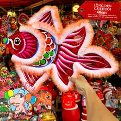 Đèn Trung thu Cá ba đuôi giấy kiếng (cỡ lớn)
