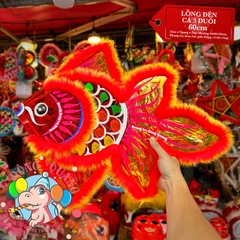 Đèn Trung thu Cá ba đuôi giấy kiếng (cỡ lớn)