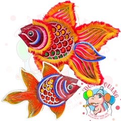 Đèn Trung thu Cá ba đuôi giấy kiếng (cỡ lớn)