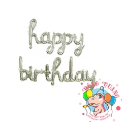 Bong bóng chữ Happy birthday (chữ liền - 5 mẫu)
