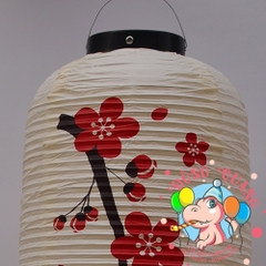 Lồng đèn Nhật Bản vải trụ Hoa Anh Đào (cặp)