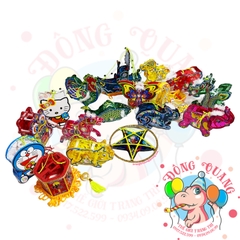 Đèn giấy kiếng khung nhựa mini loại 1