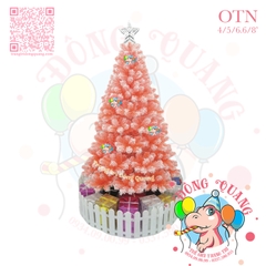 Cây thông phủ tuyết màu cam (cành tự động xoè)