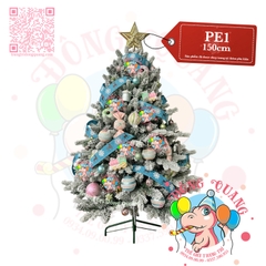 Cây thông PE phủ tuyết (cành tự động xoè)