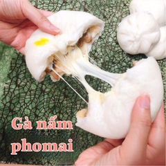 Bánh bao nhân gà phô mai