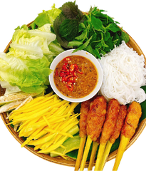 Combo Ăn vặt: Nem bò nướng sả + Nem lụi ông Dẻo