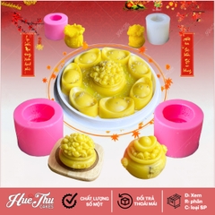 Khuôn silicon Hũ Vàng nhỏ (có thỏi vàng) làm bánh rau câu 3D 4D nhấn xôi, fondant, socola, nến hanmade