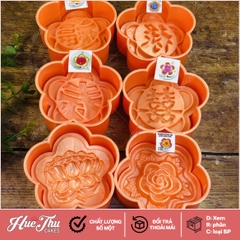 Khuôn xôi hình Bông Mai 14cm cao 5.5cm (nhiều họa tiết) - khuôn ép xôi, khuôn nhấn xôi Ngọc Lan