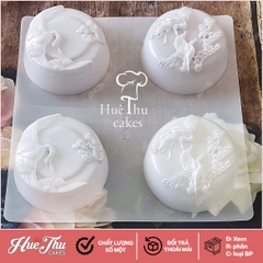 Khuôn rau câu, nhấn xôi Sơn Hạc (vỉ 4 khuôn) làm bánh rau câu, ép xôi