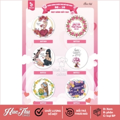 Giấy gạo chủ đề 20/10 (ăn được) trang trí bánh rau câu, bánh kem