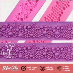 Khuôn silicon Ngọc Trai Chấm Bi (set 2 khuôn) ốp viền cho bánh rau câu 3D 4D