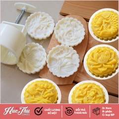 Khuôn lò xo Cá Chép Hoa Sen 150/200g (4 mặt) - khuôn làm bánh trung thu, bánh dứa, bánh cốm xu xê, nhấn xôi hoa đậu