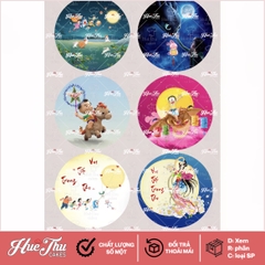 Tấm Decal Trong chủ đề Trung Thu, chữ dán tem dán lên bánh trang trí bánh rau câu tiện lợi (nhiều mẫu)