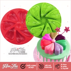 Khuôn silicon 7 Trái Tim Tình Yêu 19.8cm làm bánh rau câu 3D 4D nhấn xôi, fondant, socola, nến hanmade